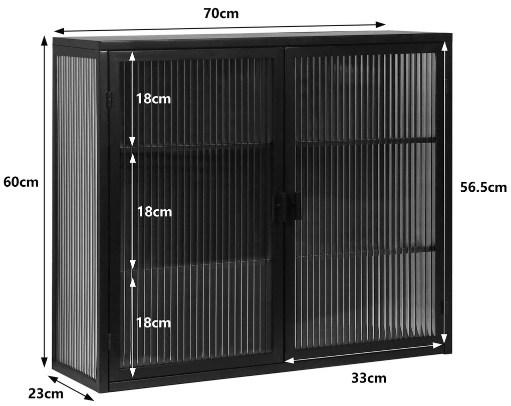 Bufet modern cu două uși, Negru | Aosom Romania