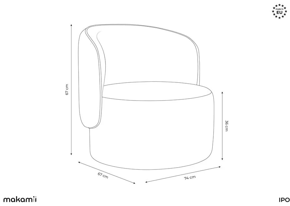 Fotoliu albastru Ipo – Makamii