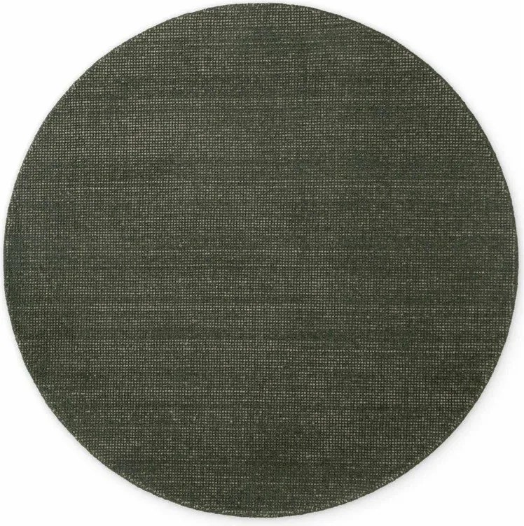 Covor verde închis țesut manual rotund din lână ø 160 cm Greenwich – Ted Baker