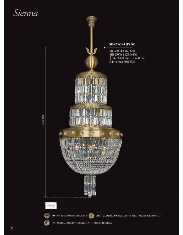 Candelabru regal, elegant design LUX Sienna