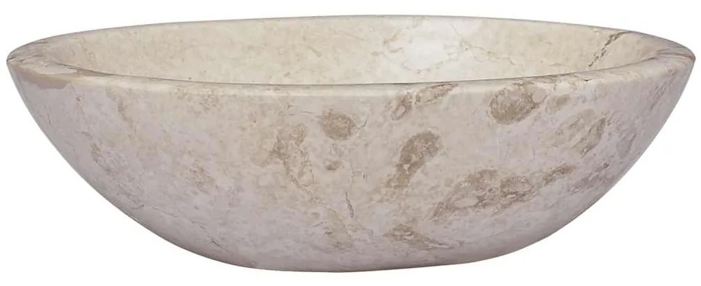 vidaXL Chiuvetă, crem, 53x40x15 cm, marmură
