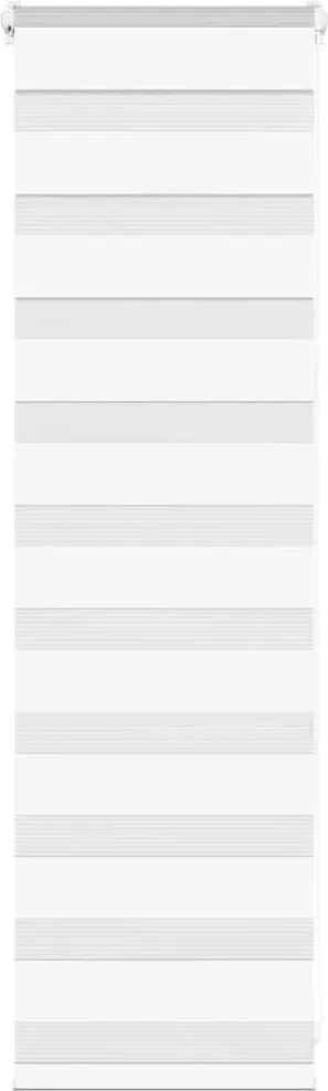 vidaXL Jaluzea tip zebra alb lățime țesătură 45,9 cm poliester