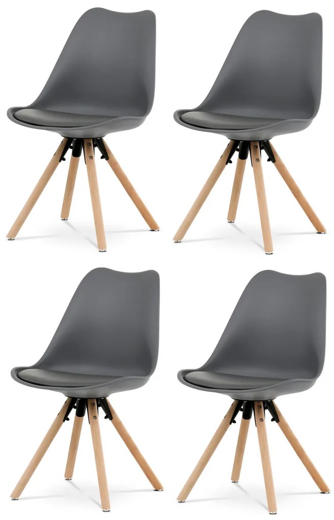 Set de scaune de sufragerie CT-762 GREY, 4 buc