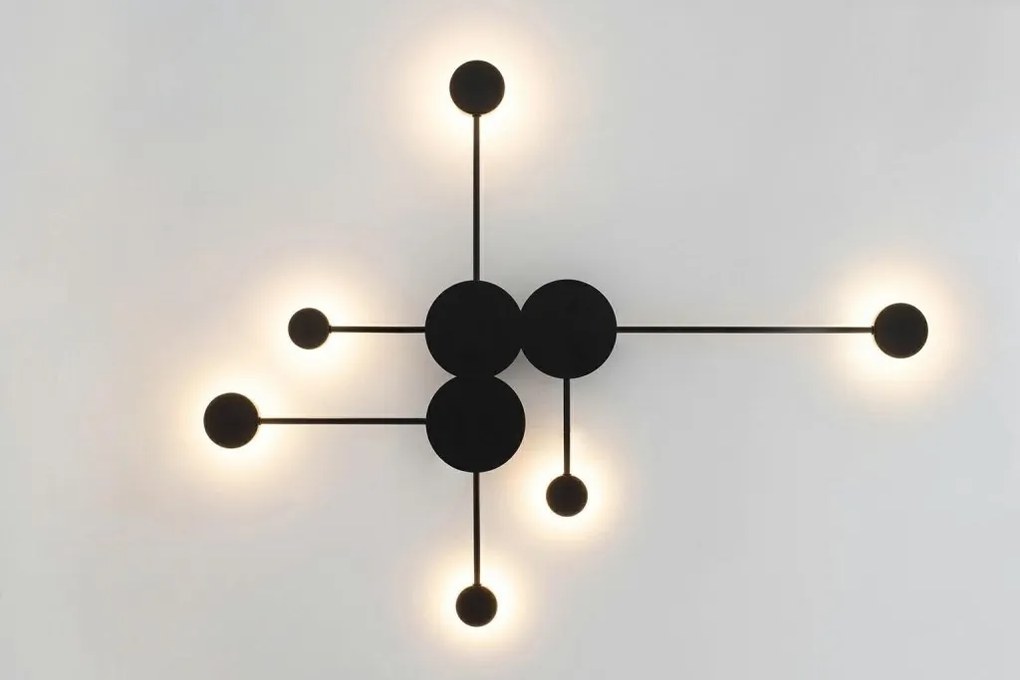 Aplica de perete LED design ambiental SHADOW L negru