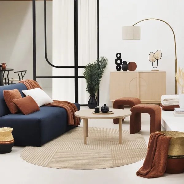 Atmosphera - Lampă de masă OLME din ratan, 2x E27/40W/230V