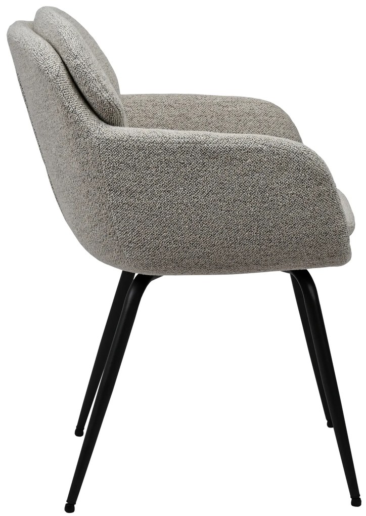 MAZZONI EXPORT GEORGIA Bej Latte (material Monza 60) - SCAUN MODERN TAPIȚAT BOUCLÉ PENTRU SALON/SUFRAGERIE/BIROU LOFT