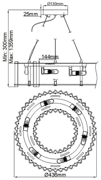 Lustră LED pentru baie Kichler KL-CRYSTAL-SKYE-P-A CRYSTAL SKYE 6xG9/3W/230V IP44