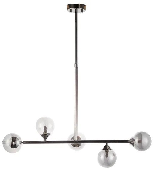 Endon 101348 - Lustră pe tijă OTIS 5xG9/3W/230V, crom negru / negru fumuriu