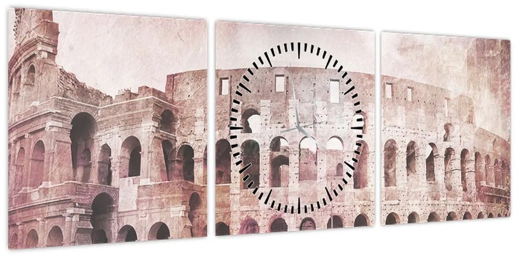 Tablou - Carte poștală de epocă a orașului N⁰2 (cu ceas) (90x30 cm)