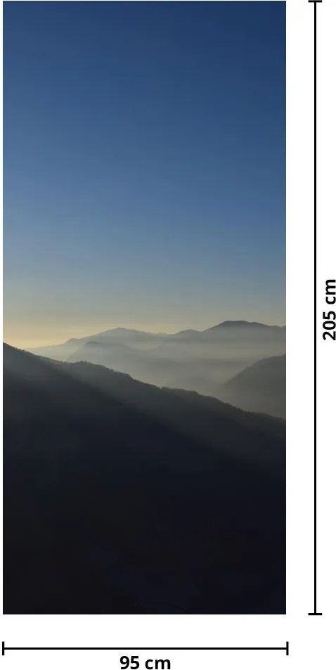 Fototapet pentru ușă - Desupra crestelor montane (95x205cm)