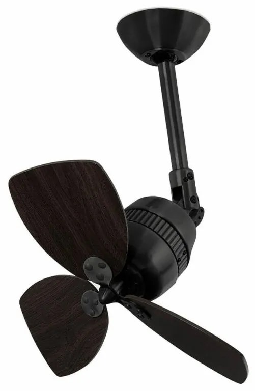 Ventilator de tavan design modern VEDRA negru/maro