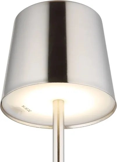 Globo 58482N-LED Lampă de birou VANCOUVER, cu control tactil, reglabilă, reîncărcabilă, 2W/3,7V 2200mAh, crom lucios