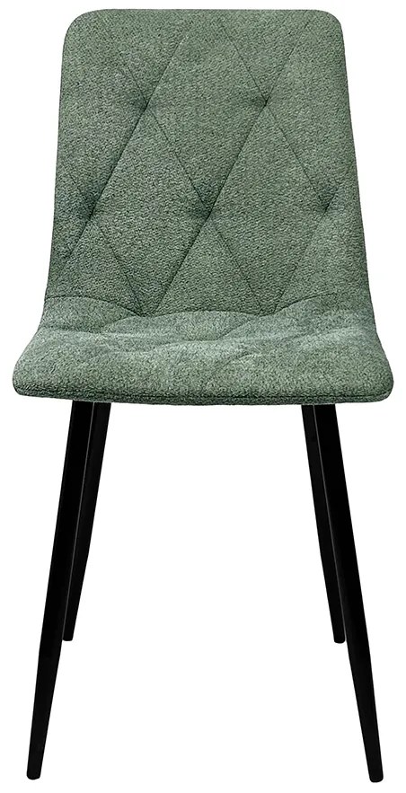 Scaun de masă verde NAOMI BORG cu picioare negre
