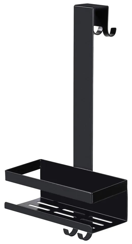 Raft pentru baie negru de agățat din oțel inoxidabil Bribano – Wenko