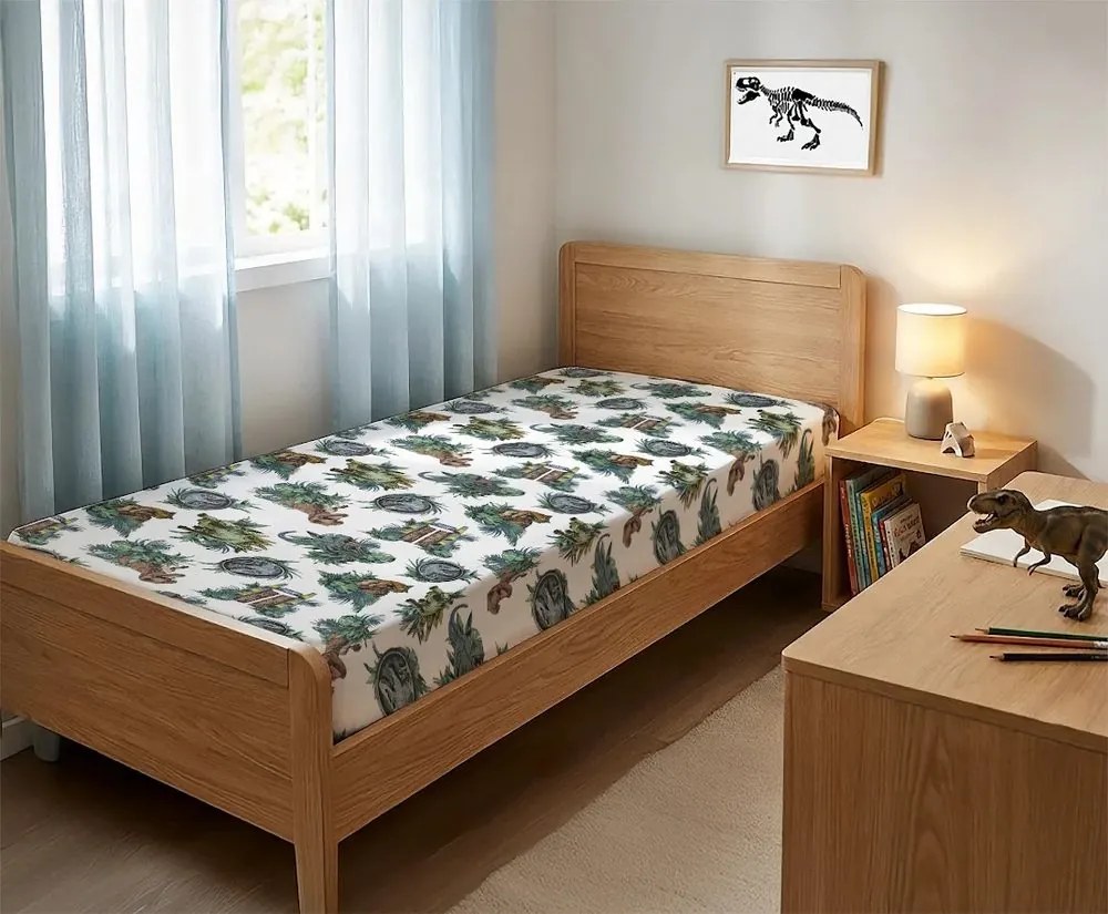 Cearșaf cu elastic cu motiv Jurassic World