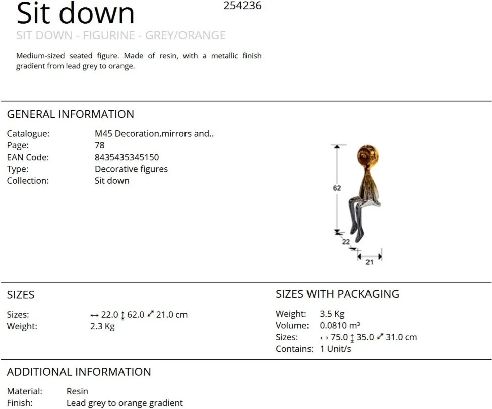 Figurina decorativa Sit down