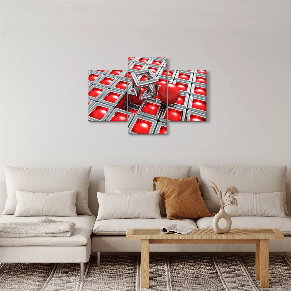 Tablou - Abstract metalic 3D (90x60 cm)