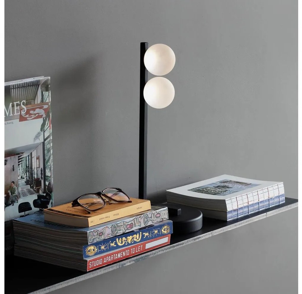 Lampă LED de masă Ideal Lux PING PONG 2xLED/3W/230V CRI 90 negru