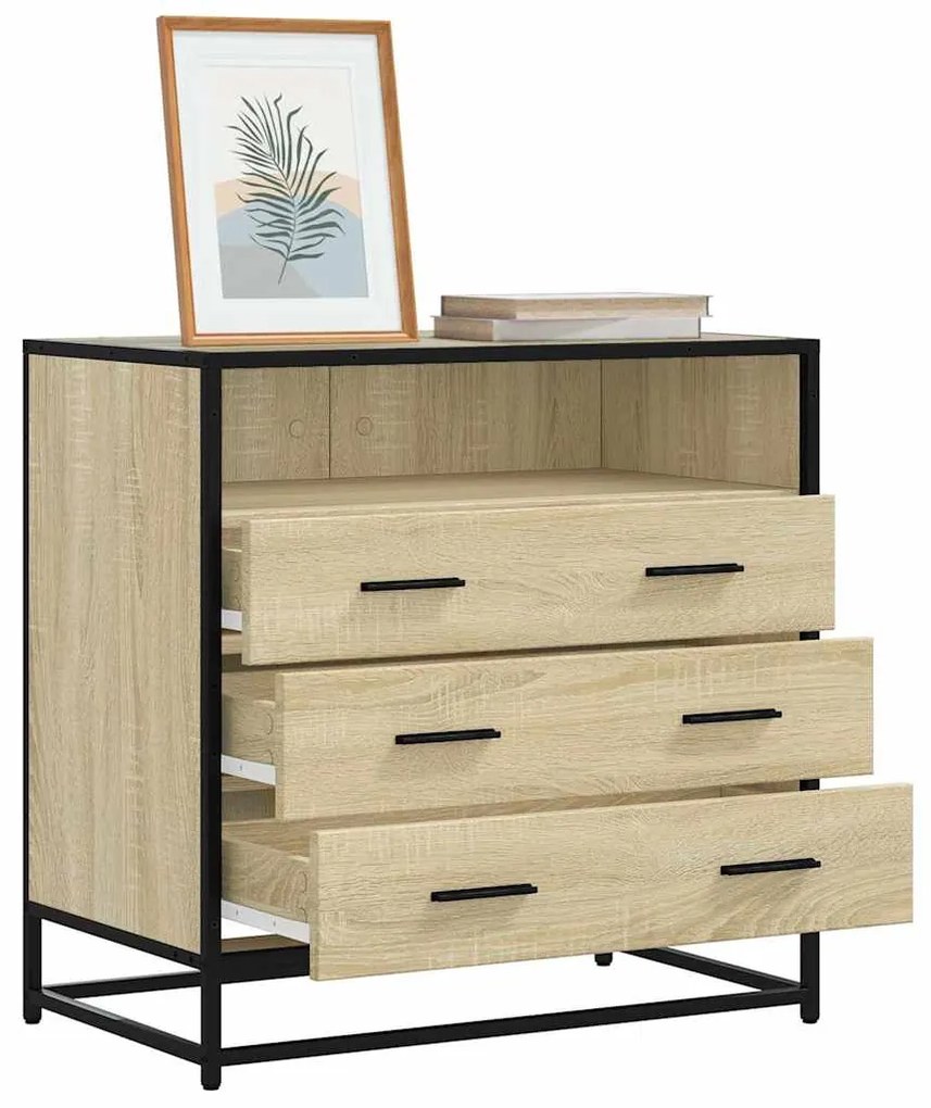 vidaXL Dulap cu sertare, stejar sonoma, 70x41x70 cm, lemn compozit