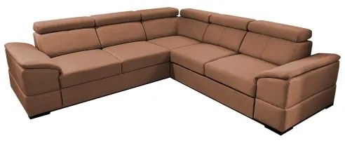 Colțar extensibil reversibil GRANADA, cu spațiu de depozitare, maro