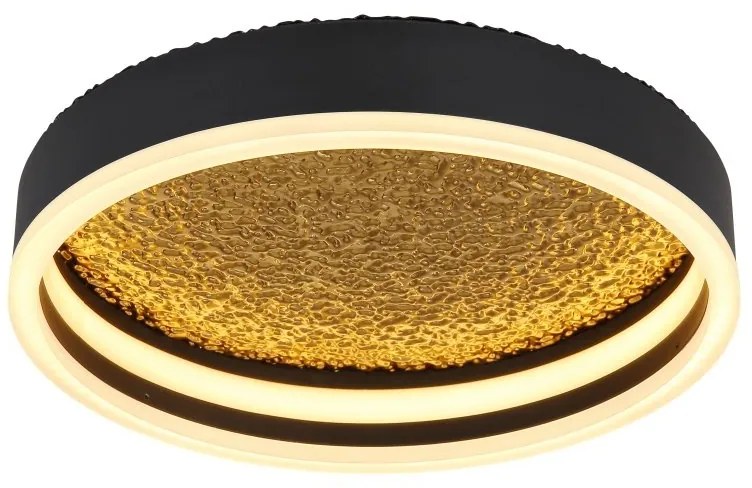 Plafoniera LED design modern Hedi negru, auriu