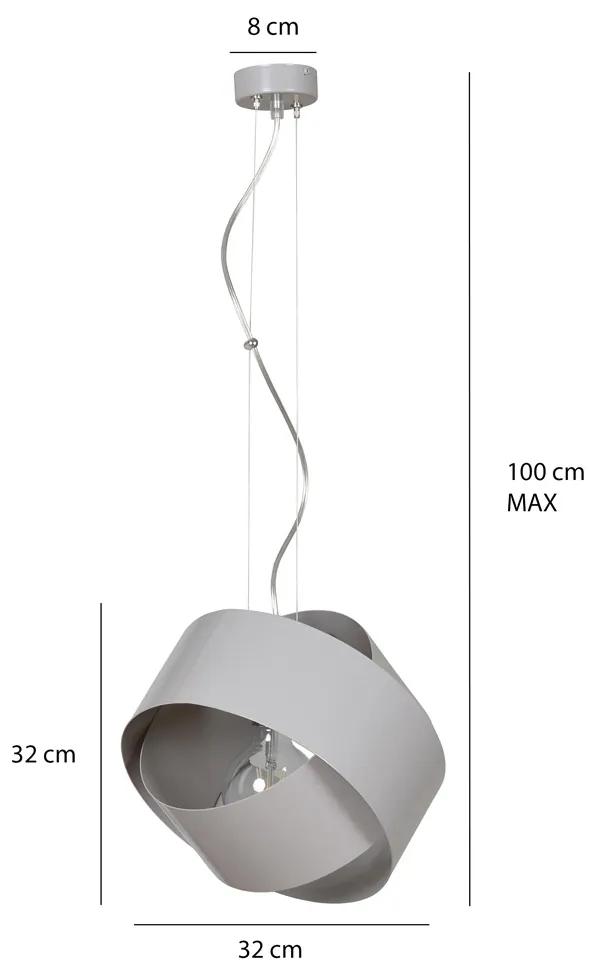Pendul Drop Gray 790/3 Emibig Lighting, Modern, E27, Polonia