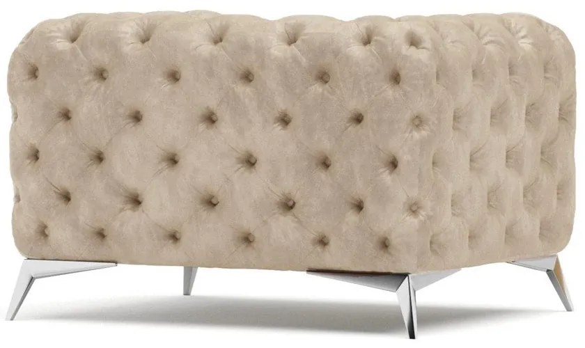 Fotoliu bej cu tapițerie din catifea Chelsea – Ropez