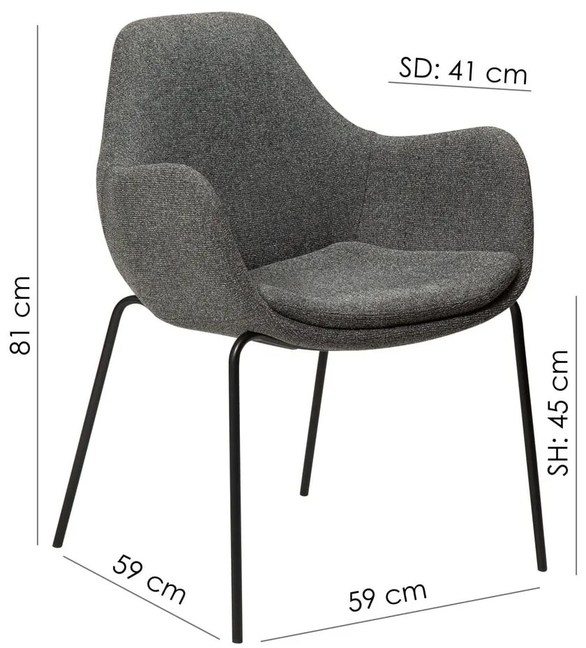 Fotoliu verde deschis cu tapițerie din țesătură bouclé Zimmer – DAN-FORM Denmark