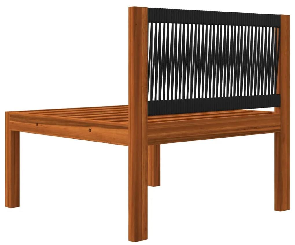Set mobilier gradina cu perne, 8 piese, crem, lemn masiv acacia 2x colt + 4x mijloc + suport pentru picioare + masa, 1