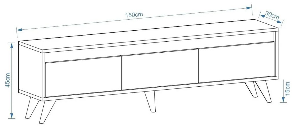 Masă TV Century Walnut