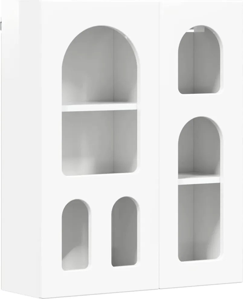 vidaXL Dulap suspendat Alb lucios 59 x 20 x 71.5 cm Lemn compozit