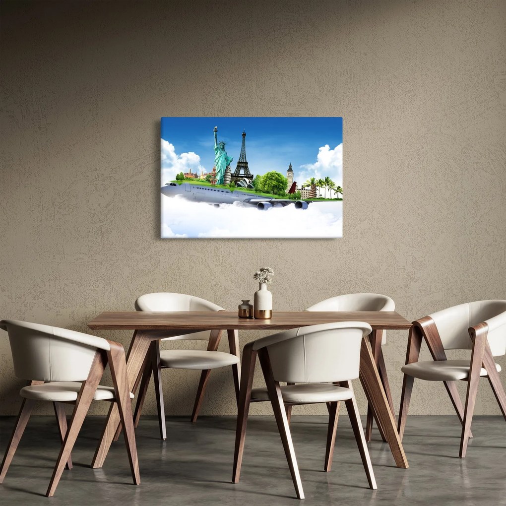 Tablou - Călătorie în jurul lumii (90x60 cm)