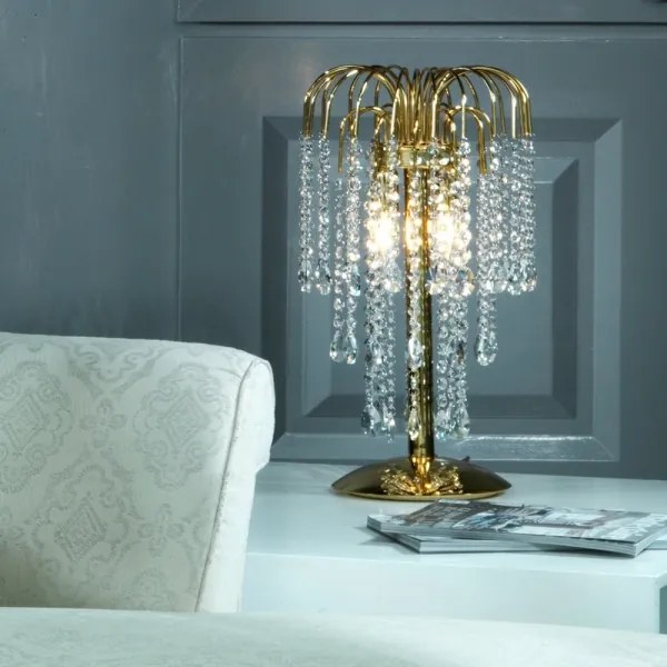 Lampă de masă PIOGGIA 2xE14/6W/230V auriu 50 cm ONLI