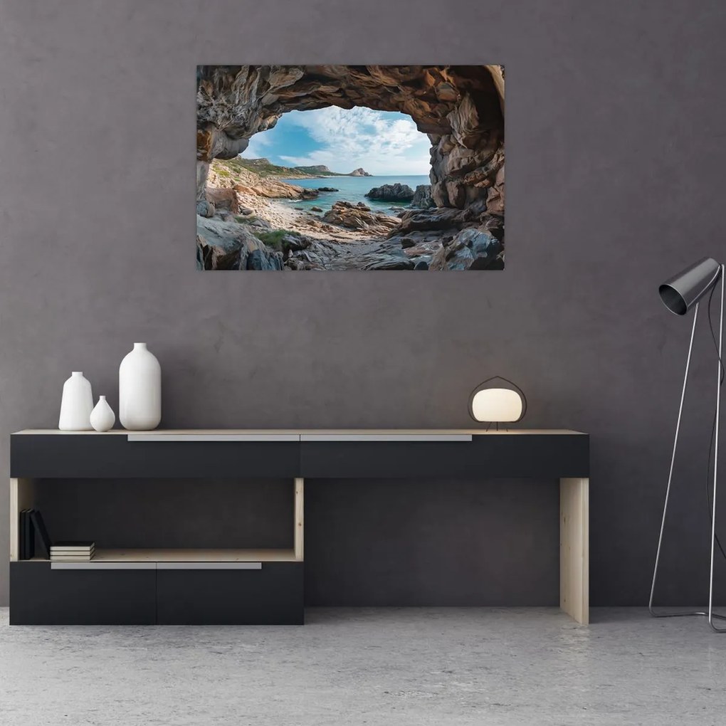 Tablou - Peșteră lângă mare (90x60 cm)