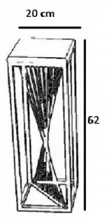 Masuta Auxiliara, Lemn de Fag / Metal, 1040-1, Nuc / Negru