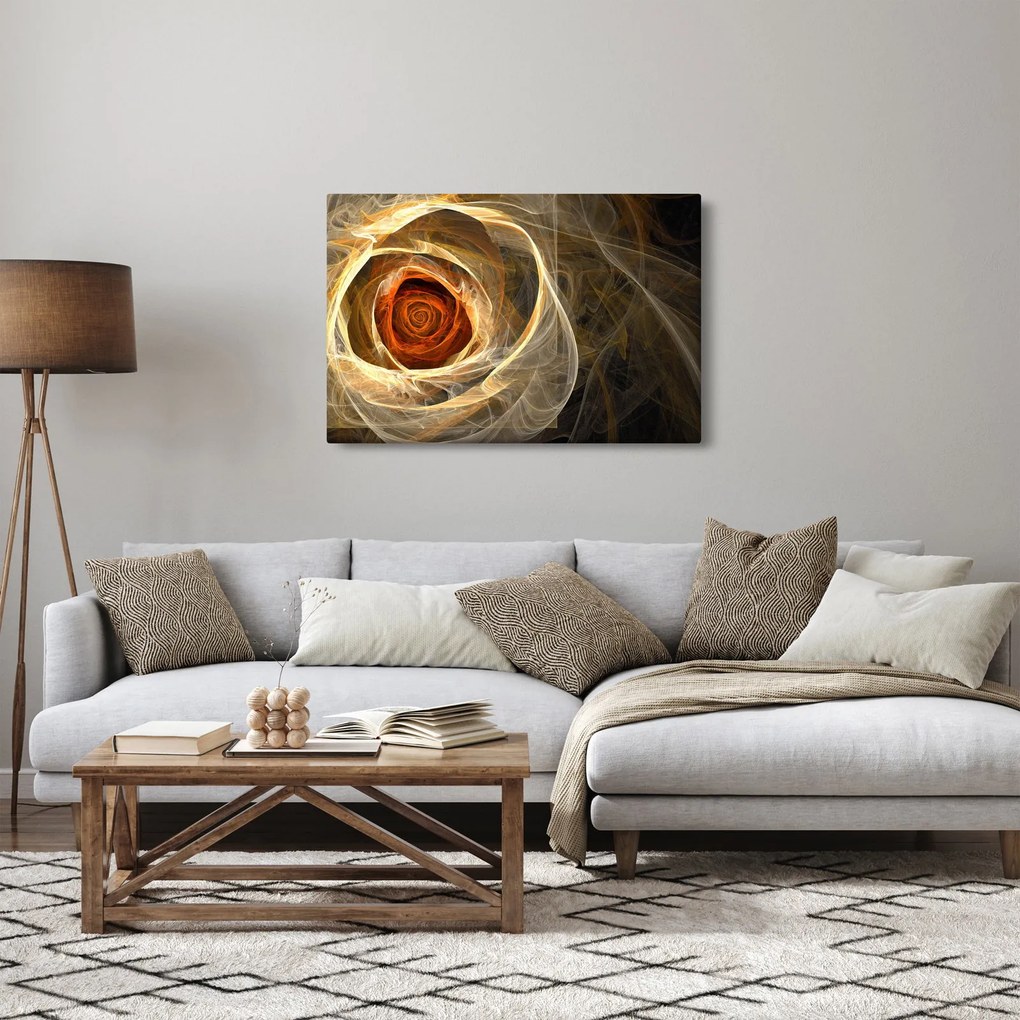 Tablou - Trandafiri abstracți în culori aprinse (90x60 cm)