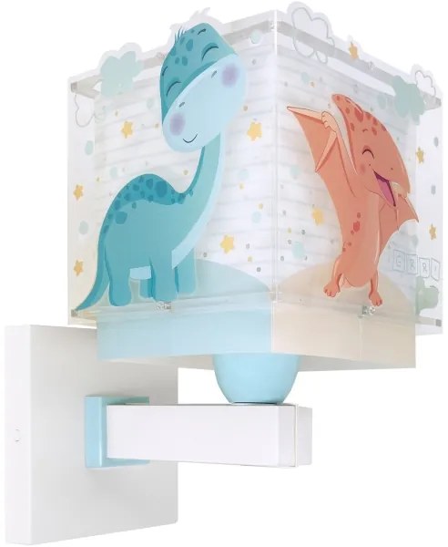 Lampă de perete pentru copii Dalber 63459 - BABY DINOS, 1x E27/15W/230V, multicoloră