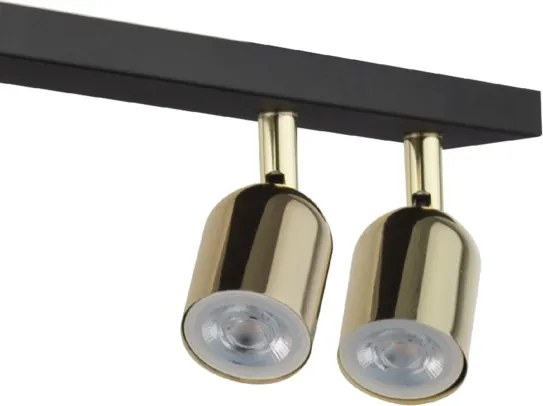 LED RGBW Dimmabil spot TOP 4xGU10/6,5W/230V 2700-6500K negru/auriu