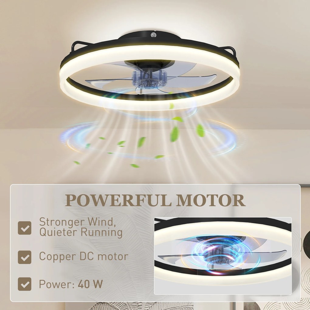 HOMCOM plafonieră ventilată | Aosom Romania