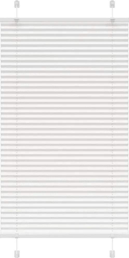 vidaXL Jaluzea plisată alb 80x150 cm Lățime țesătură 79,4cm poliester