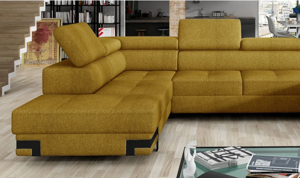 Coltar living extensibil Emporio XL pe dreapta – L339 x l223 x h95 cm
