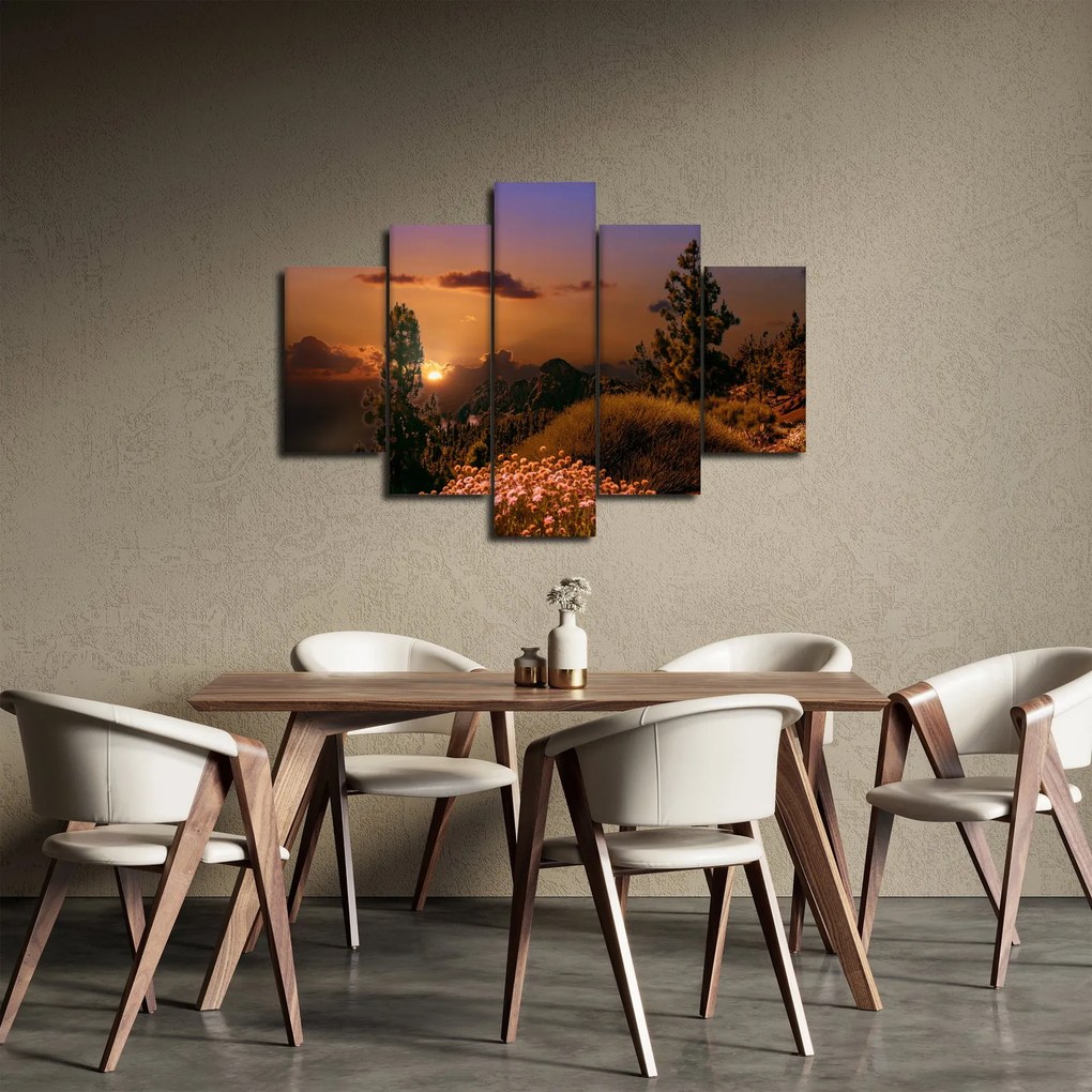 Tablou naturii cu apus de soare (150x105 cm)