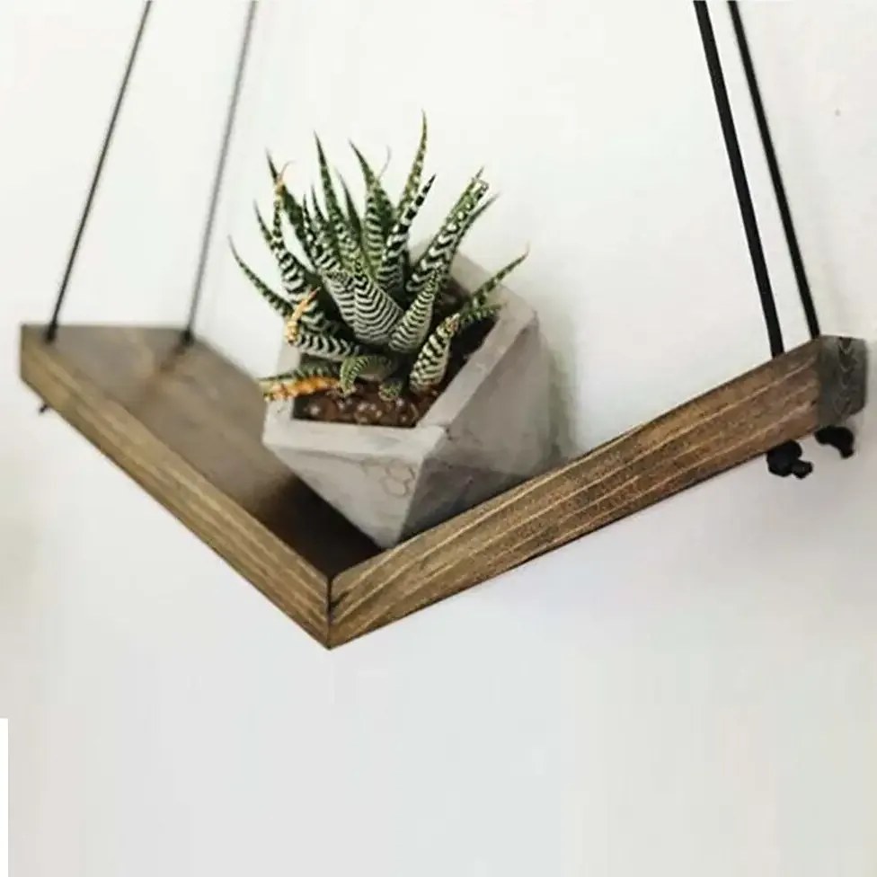 Raft de perete lemn,seria wood Homs 30 x 9 cm,700006