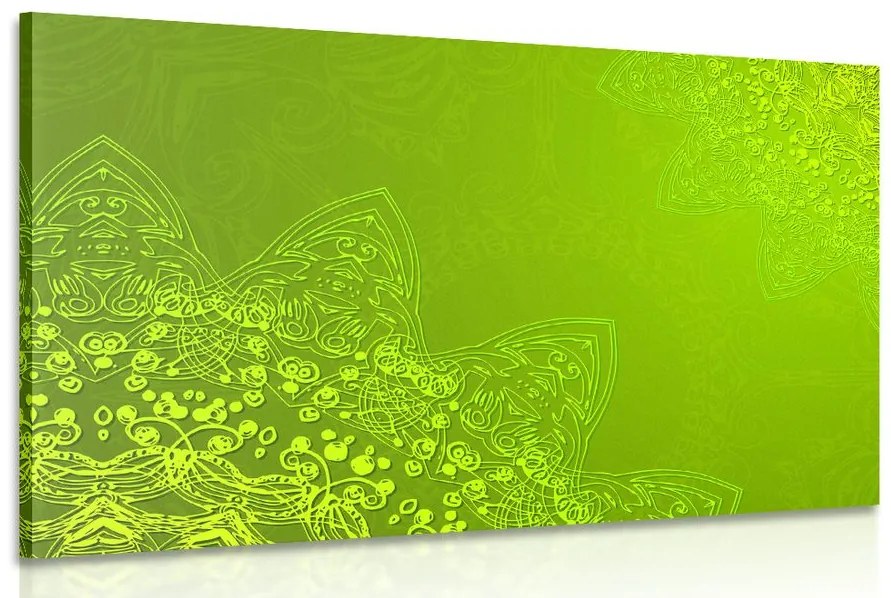 Tablou elementele moderne de Mandala în nuanțe de verde