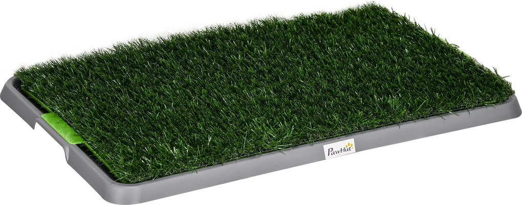 PawHut Toaletă pentru Câini cu Gazon Sintetic, Iarbă de Schimb și Tavă Inferioară pentru Interior și Exterior, 67x41x3.5 cm | Aosom Romania