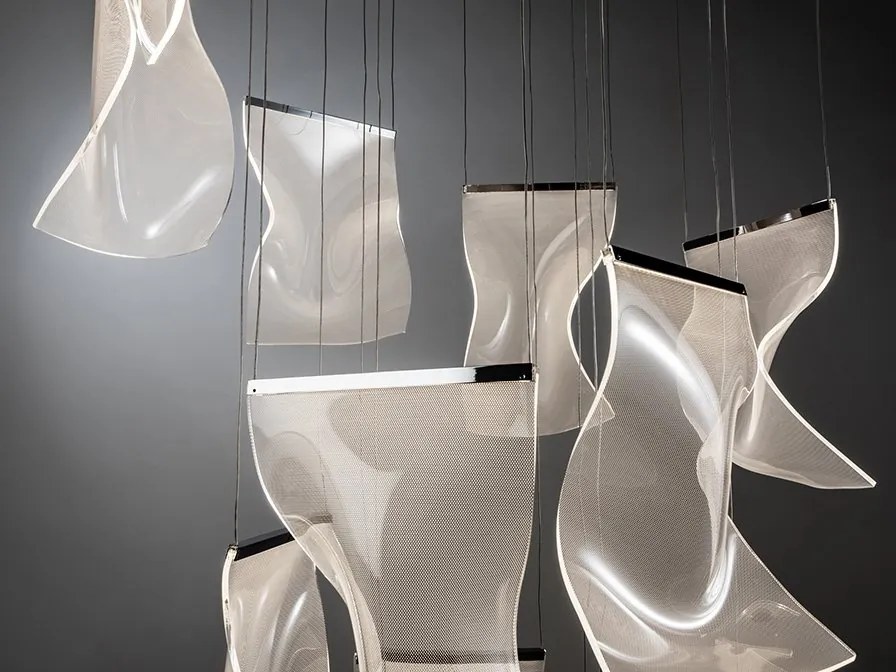 Lustra LED suspendata design ultra-modern Velos 13L crom