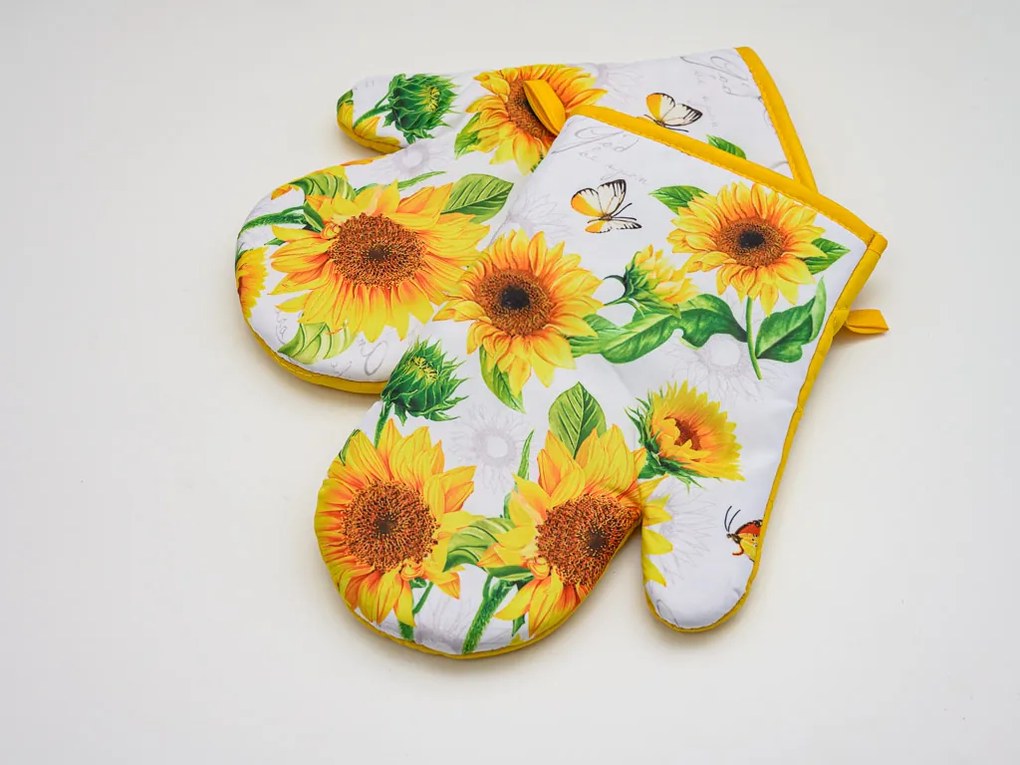 Set 2 manusi galbene cu magnet SUNFLOWER