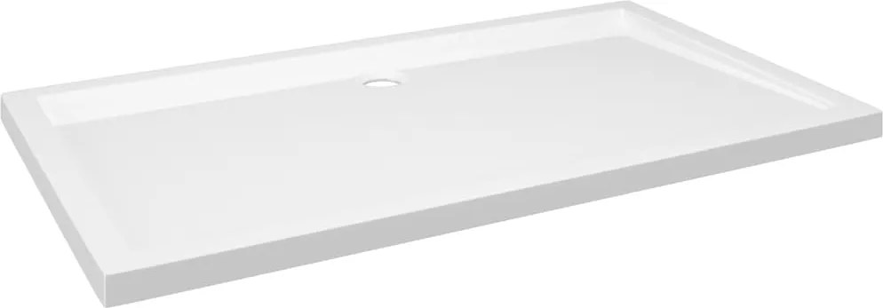 vidaXL Cădiță de duș dreptunghiulară din ABS, alb, 70x120 cm