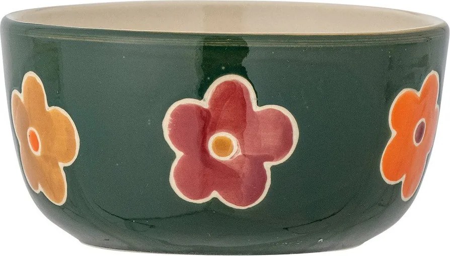 Bol pentru copii verde închis din gresie ø 12 cm Addy – Bloomingville Mini