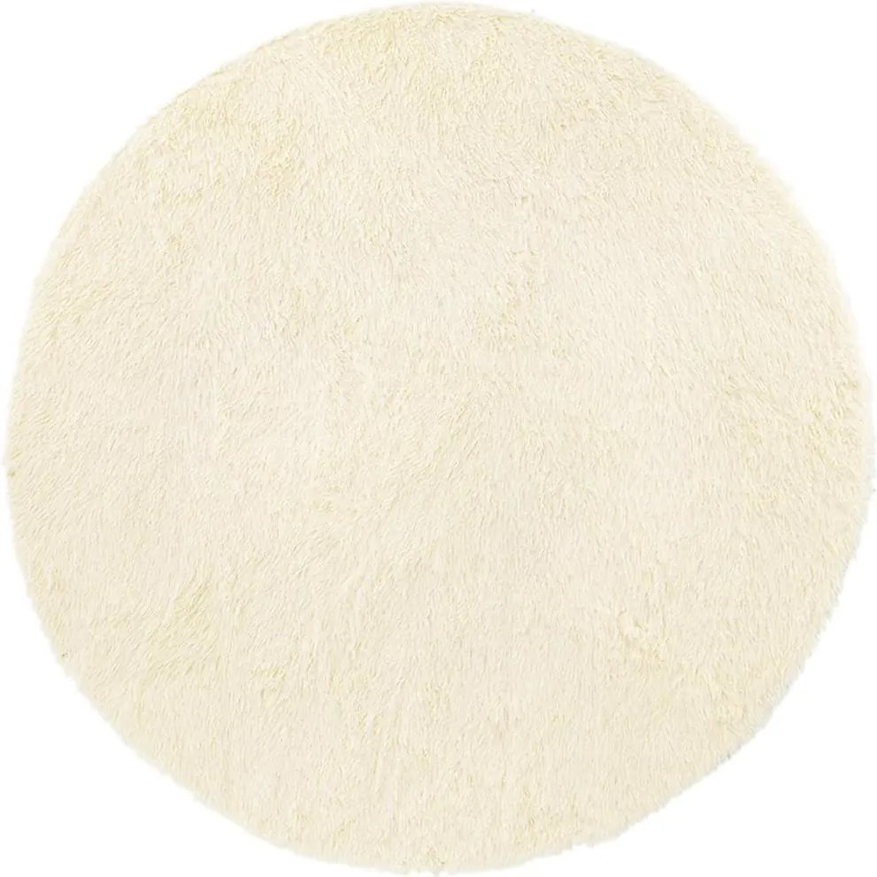 vidaXL Covor shaggy cu pom înalt, NAVARRA, crem, 100x100 cm, poliester